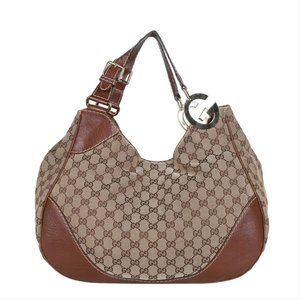 Gucci Charlotte  Brown Leather Hobo Bag